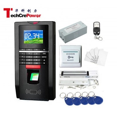 Complete Biometric Kits Fingerprint RFID TCP/IP Time Attendance 600Lbs Magnetic Lock Access Control System